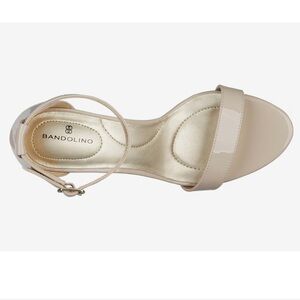 Bandolino Armory Dress Sandals 8.5M Ankle Strap Block Heel Taupe